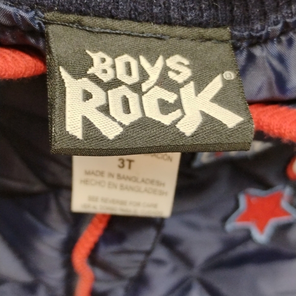 Boys Rock Quilted Vest Puffer Full Zipper Sz 3T Closure F-3 - Picture 5 of 7